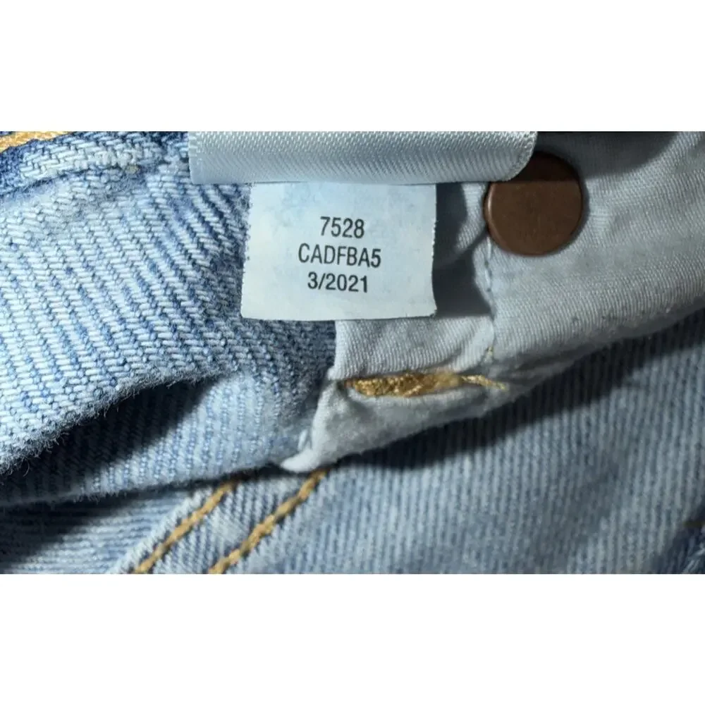 Aeropostale 90’s Baggy Jeans Light Wash Distressed Button Fly Size 8